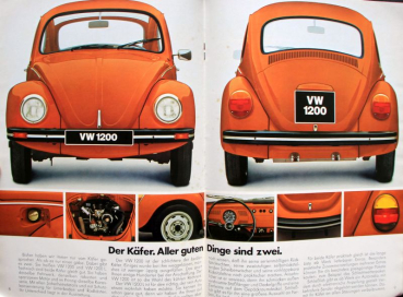 Preview: Volkswagen Käfer Modellprogramm 1976 Automobilprospekt (11575)