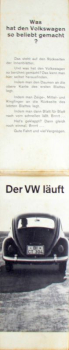 Preview: Volkswagen Käfer 1965 "Der VW läuft" Blätterbuch Automobilprospekt (11599)