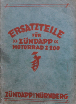Zündapp Z 200 Motorrad 1928 Ersatzteilliste (11551)