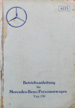 Mercedes-Benz 130 Personenwagen 1934 Betriebsanleitung (11566)