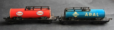 BuB Aral und Esso Tankkesselwagen Spur 00 zwei Blechmodelle (11592)