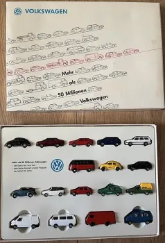 Wiking Volkswagen "Mehr als 50 Millionen" Modellsatz mit 17 Fahrzeugen in Originalbox (11262)