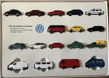 Preview: Wiking Volkswagen "Mehr als 50 Millionen" Modellsatz mit 17 Fahrzeugen in Originalbox (11262)