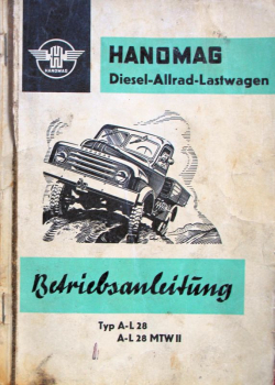 Hanomag A-L 28 Diesel-Allrad-Lastwagen 1958 Betriebsanleitung (11604)