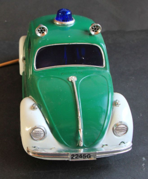 Toy Centre Volkswagen Käfer Polizei 1974 Plastikmodell mit Fernsteuerung in Originalkarton (11584)