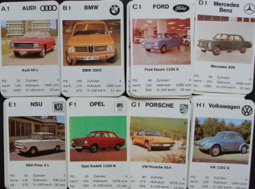 Preview: Altenburg Spielkarten "Deutsche Auto-Asse" 1970 Kartenspiel (11596)