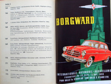 Preview: "Internationale Automobilausstellung" 1955 Automobil-Ausstellungskatalog Frankfurt (11620)