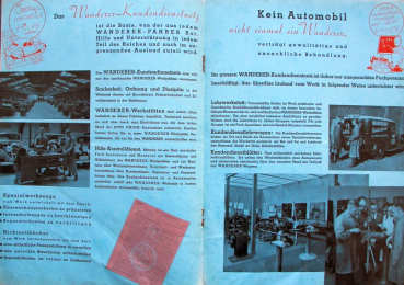 Preview: Wanderer Modellprogramm 1936 "Was ist Wanderer Kundendienst?" Automobilprospekt (11629)