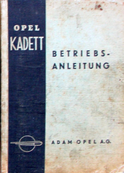 Opel Kadett 1938 Betriebsanleitung (11633)