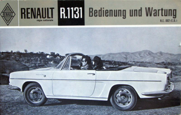 Renault Floride Caravelle Cabriolet 1963 Betriebsanleitung mit Ergänzung (11630)