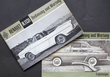 Preview: Renault Floride Caravelle Cabriolet 1963 Betriebsanleitung mit Ergänzung (11630)