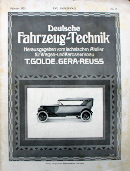 "Deutsche Fahrzeug-Technik" Fahrzeug-Karosseriemagazin 1922 (11657)
