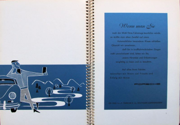 Preview: Porsche 356 A Betriebsanleitung 1957 mit Mappe (11674)