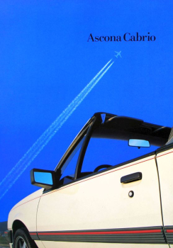Opel Ascona Cabrio Modellprogramm 1985 Automobilprospekt mit Anschreiben Hammond & Thiele (11671)