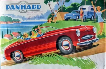 Panhard Dyna Junior Cabriolet Modellprogramm 1954 Automobilprospekt (11698)