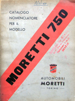 Moretti 750 Ersatzteilkatalog 1952 (11709)