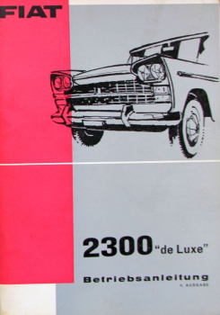 Fiat 2300 De Luxe 1963 Betriebsanleitung (11706)