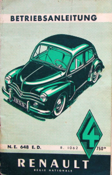 Renault 4 CV 1955 Owner Manual (11712)