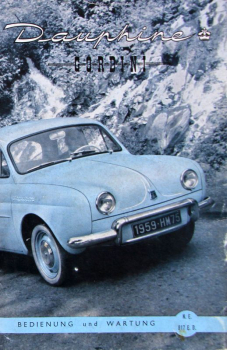 Renault Dauphine Gordini 1960 Betriebsanleitung (11711)