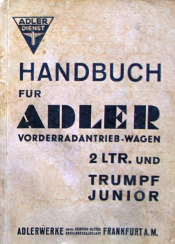 Adler Trumpf Junior 2 Liter 1939 Betriebsanleitung (11713)