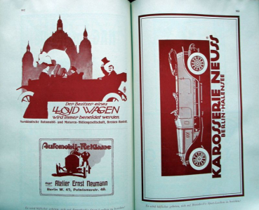 Braunbeck "Sport-Lexikon" Automobil-Motorboot-Luftfahrt-Jahrbuch 1912 Lederausgabe (11714)