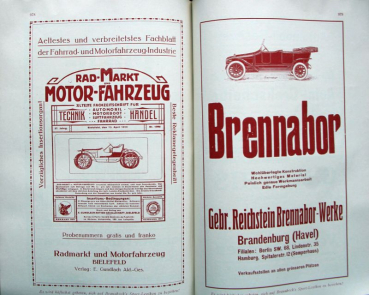 Braunbeck "Sport-Lexikon" Automobil-Motorboot-Luftfahrt-Jahrbuch 1912 Lederausgabe (11714)