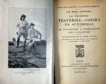 Preview: Haardt "La premiere traverse du Sahara en Automobile" Citroen Reisebericht 1923 Lederausgabe (11716)