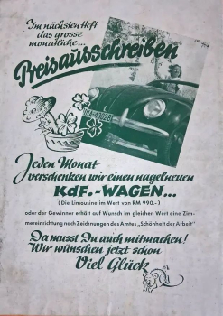 Preview: "KdF Monatsheft" Volkswagen KdF Magazine 1939 (11256)