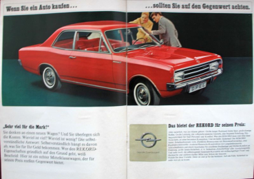 Preview: Opel Rekord Modellprogramm 1967 Automobilprospekt (11743)