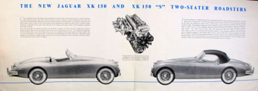 Preview: Jaguar XK 150 Roadster Modellprogramm 1958 Automobilprospekt (11740)