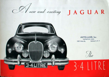 Jaguar 3,4 Litre Modellprogramm 1958 "New and exciting" Automobilprospekt (11739)