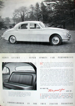 Preview: Jaguar 3,4 Litre Modellprogramm 1958 "New and exciting" Automobilprospekt (11739)