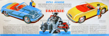 Preview: Panhard Dyna Junior Cabriolet Modellprogramm 1954 Automobilprospekt (11698)