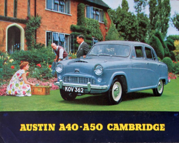 Austin A 40 - A 50 Cambridge Modellprogramm 1954 Automobilprospekt (11733)