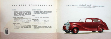 Preview: Rolls-Royce Silver Wraith Modellprogramm 1950 Automobilprospekt (11731)