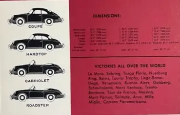 Preview: Porsche 356 B Modellprogramm 1961 Leporello Automobilprospekt (11730)