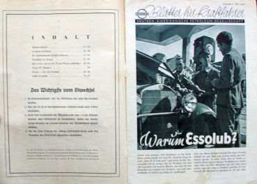 Preview: "Standard Blätter" Esso Tankstellen-Magazin 1938 (11791)