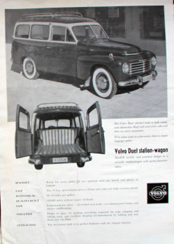 Volvo Duet Station Wagon 1958 Automobilprospekt (11771)