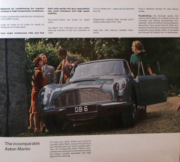 Preview: Aston Martin DB 6 Saloon Modellprogramm 1966 Automobilprospekt (11787)