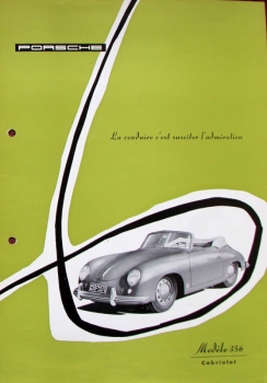 Porsche 356 Modellprogramm 1955 Automobilprospekt (11729)
