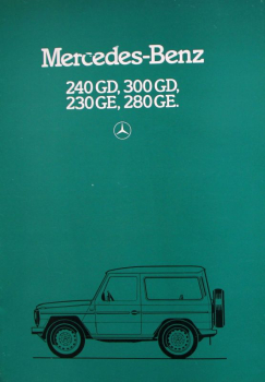 Mercedes-Benz 240 GD - 280 GE Geländewagen Modellprogramm 1984 Automobilprospekt (11781)