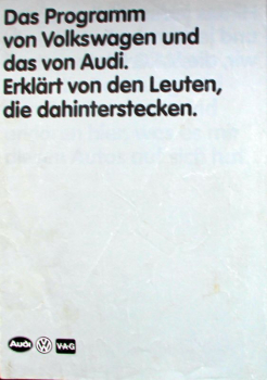 Volkswagen Modellprogramm 1983 Automobilprospekt (11776)