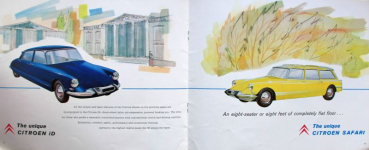Preview: Citroen DS Modellprogramm 1963 "Unique Citroen" Automobilprospekt (11753)