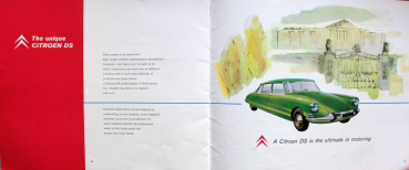 Preview: Citroen DS Modellprogramm 1963 "Unique Citroen" Automobilprospekt (11753)