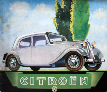 Citroen 11 CV Traction Avant Modellprogramm 1938 Automobilprospekt (4249)