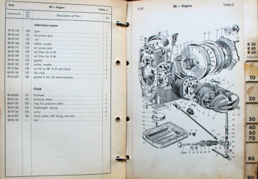 Preview: BMW R 50 - R 69 Motorrad 1959 Ersatzteil-Katalog im Originalordner (11722)