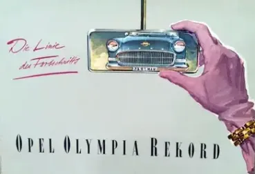 Opel Olympia Rekord Modellprogramm 1956 "Die Linie des Forschritts" Automobilprospekt (11741)
