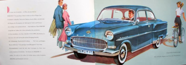 Preview: Opel Olympia Rekord Modellprogramm 1956 "Die Linie des Forschritts" Automobilprospekt (11741)