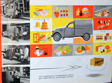 Preview: Citroen 2 CV 250 Kg Fourgonnette Modellprogramm 1958 Automobilprospekt (11745)