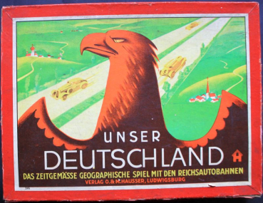 Hauser Reichsautobahn "Unser Deutschland" Autobahn-Brettspiel 1937 (11761)